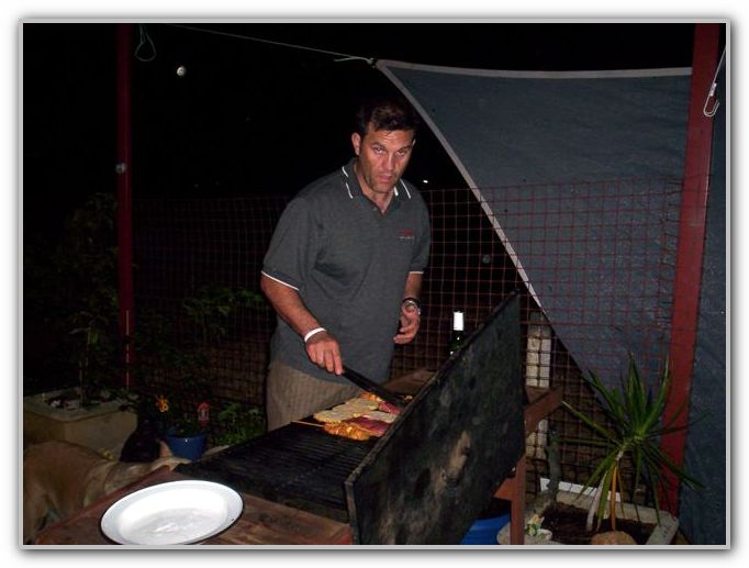 DJ cooking BBQ at MJ house 2006